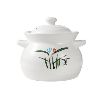 Birmingham warehouse, UK-wide shipping included, 3.5L ceramic casserole pot for 3-5 people (white).