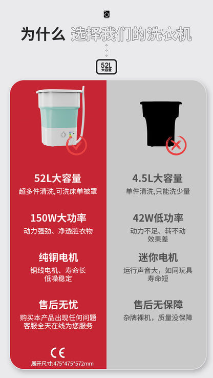 伯明翰仓全英包邮 宿舍必备大容量洗衣机52L
