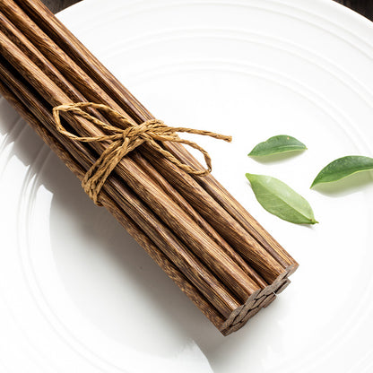 鸡翅木筷子实木红檀木筷子10双盒装 Natural Wood Chopsticks10pc