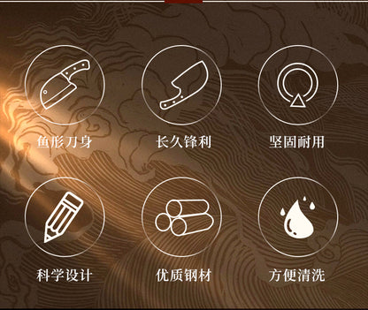 阳江精铸砍骨刀Stainless Steel Kitchen Knife
