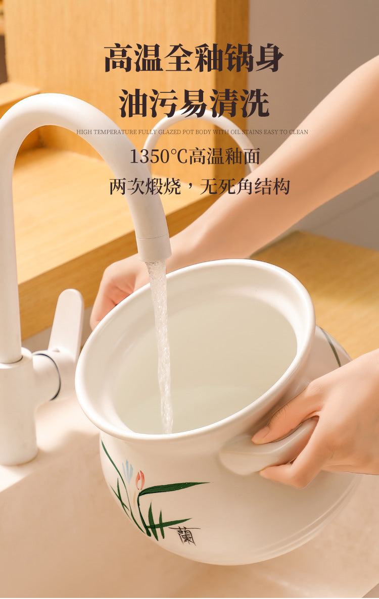 Birmingham warehouse, UK-wide shipping included, 3.5L ceramic casserole pot for 3-5 people (white).