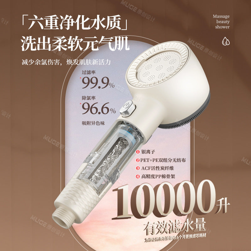 伯明翰仓全英包邮 过滤花洒喷头淋浴增压通用前置净化器美肤滤芯
