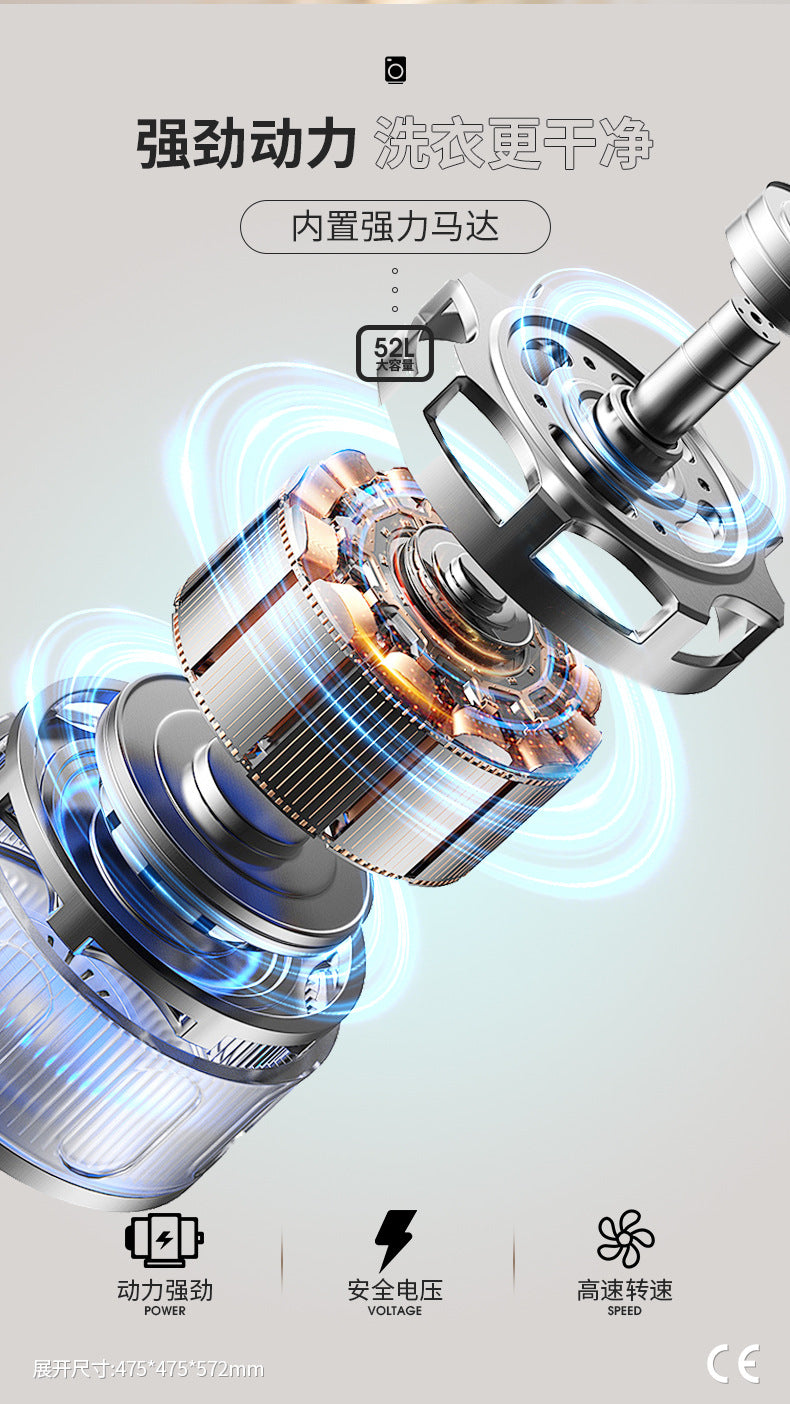 伯明翰仓全英包邮 宿舍必备大容量洗衣机52L