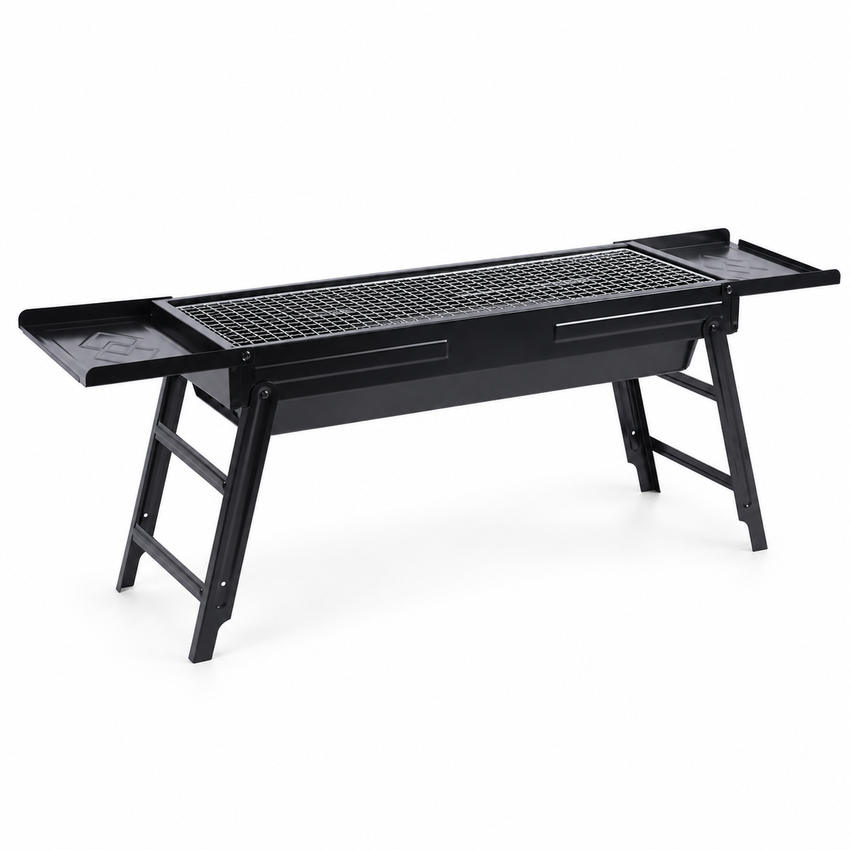 Cookbay 折叠迷你烧烤炉，89 cm 展开状态白底商品图