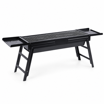 Cookbay 折叠迷你烧烤炉，89 cm 展开状态白底商品图
