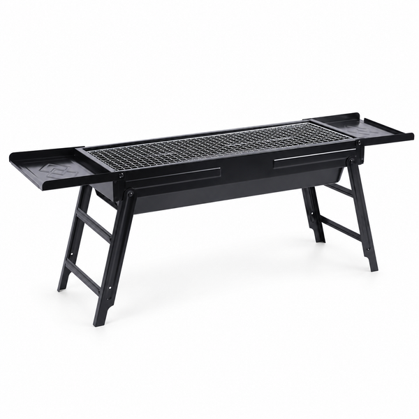 Cookbay 折叠迷你烧烤炉，89 cm 展开状态白底商品图