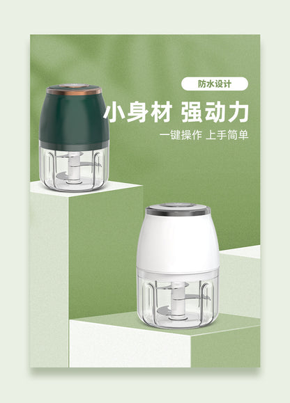 Cookbay 电动打蒜器 FP209 30W｜一键碎蒜 · USB充电 · 蒜蓉姜末备菜，原始商品详情图 3