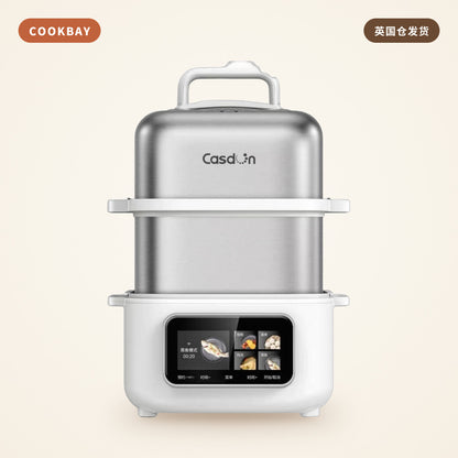 凯度 CASDON DZG-D5 11.6L 双层电蒸锅｜海外中式厨房蒸包子、鱼与家常菜 | COOKBAY