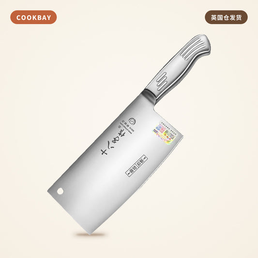 十八子作 SHIBAZI 食品接触级不锈钢斩切两用刀 8227｜手工开刃 · 精磨斩切两用 | COOKBAY