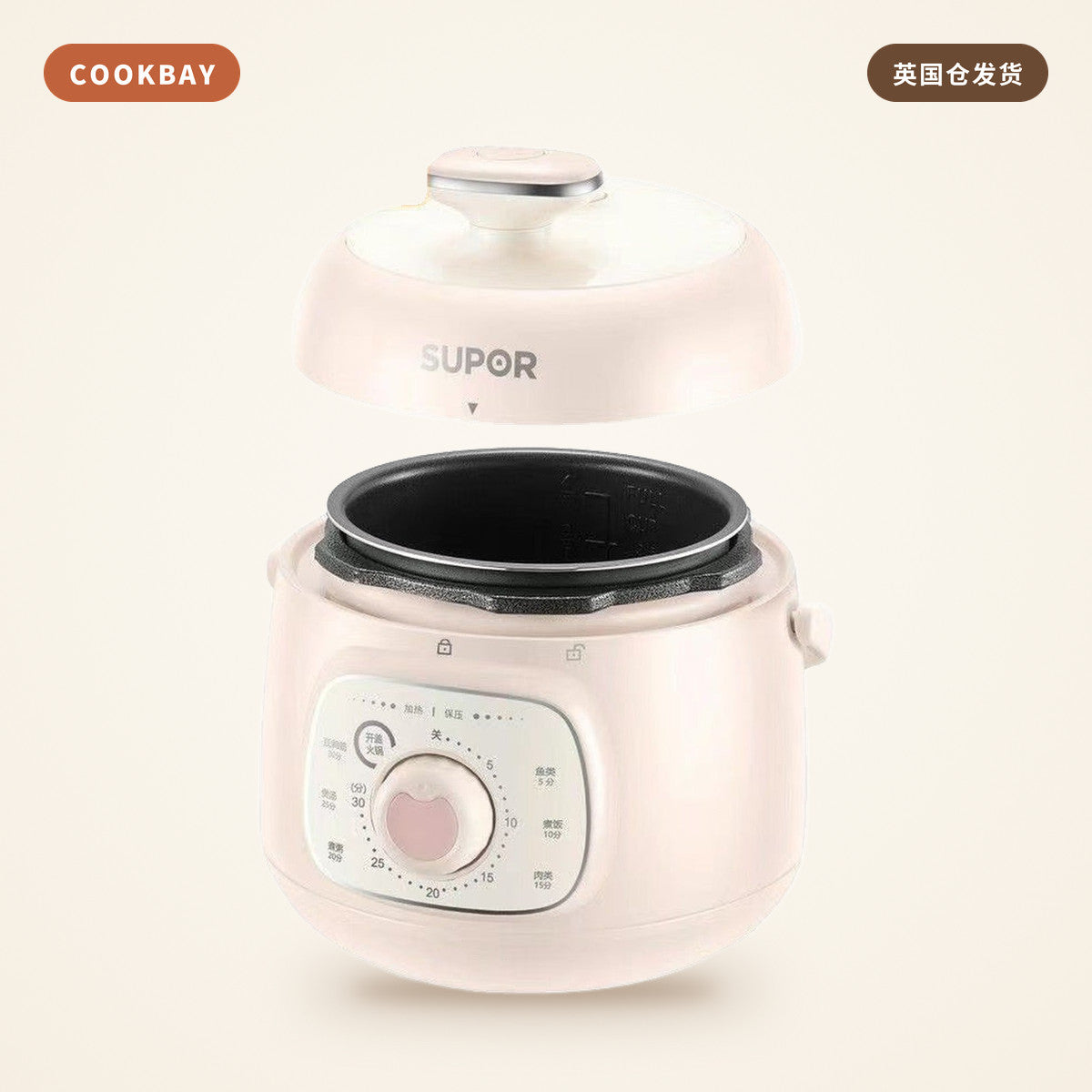苏泊尔 Supor 1.8L 电压力锅｜粉色 SY-18YA8061 / 绿色 SY-18YA9061 | COOKBAY