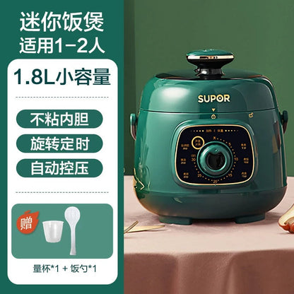 苏泊尔1.8L电压力锅绿色款卖点图，附赠量杯饭勺
