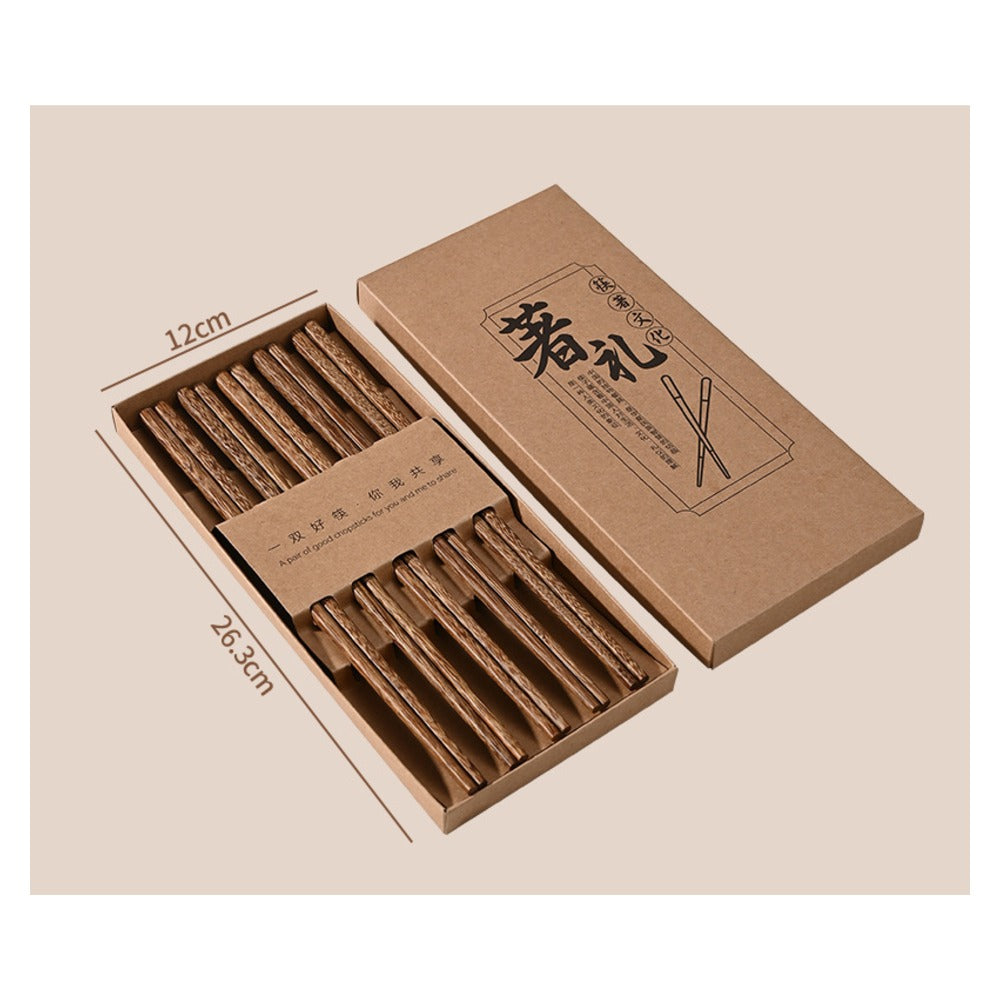 鸡翅木筷子礼盒 5双装