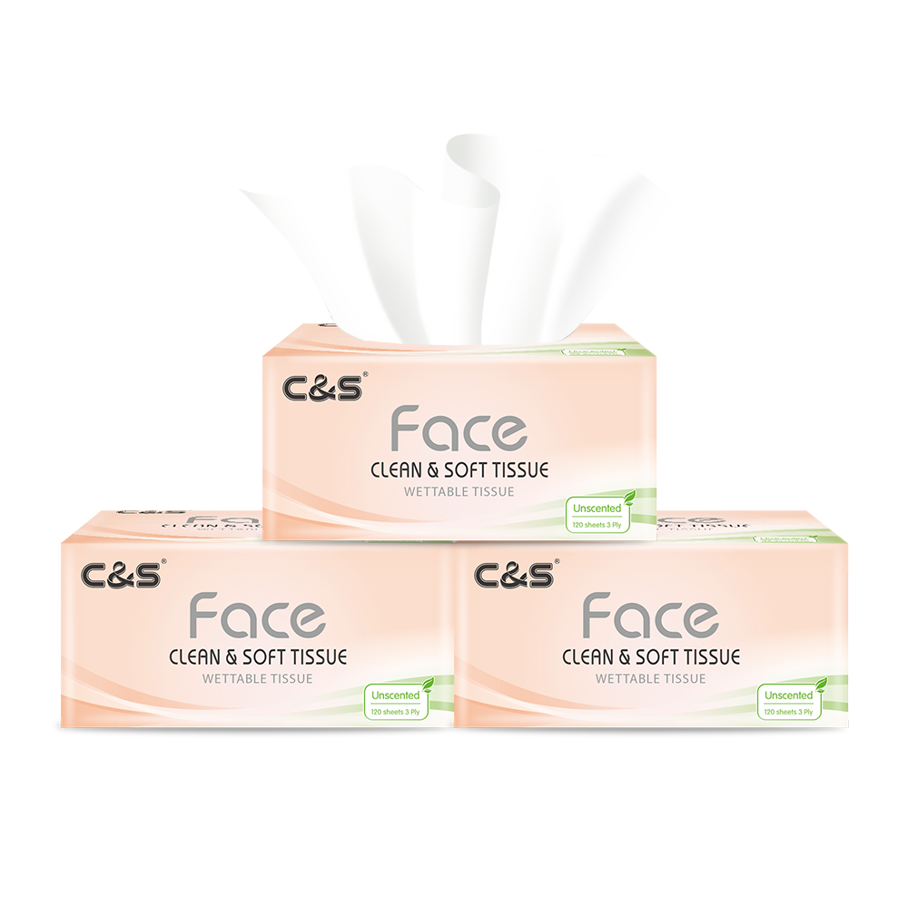 洁柔 诺丁汉仓全英包邮 无香软抽纸 120抽3层（8包*10提）一箱共80包TR013-08x