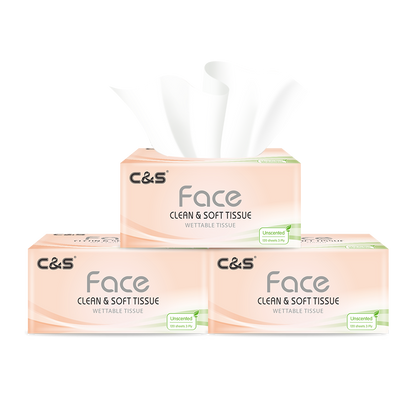 洁柔 诺丁汉仓全英包邮 无香软抽纸 120抽3层（8包*10提）一箱共80包TR013-08x