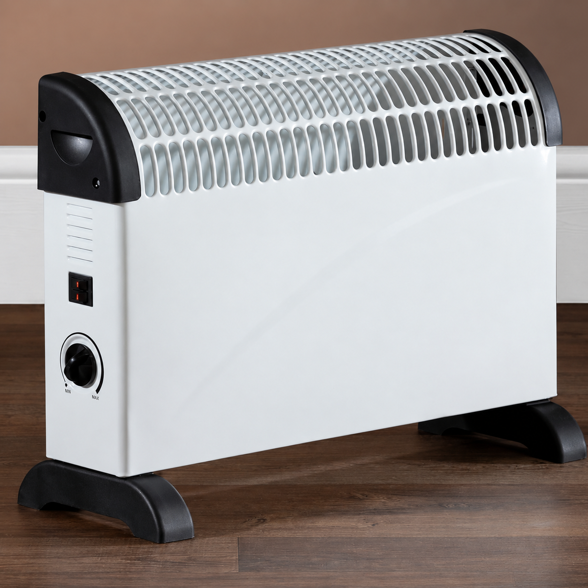 Daewoo HEA1146 heater in a room on a hard floor