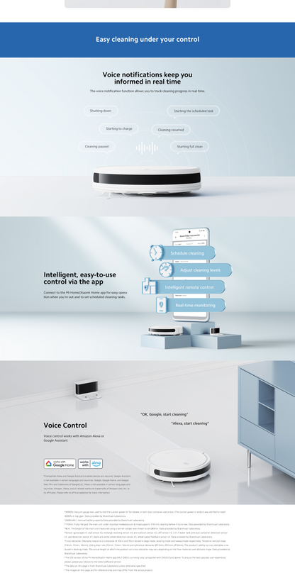 小米 E10 智能扫地机器人Xiaomi Robot Vacuum E10 White